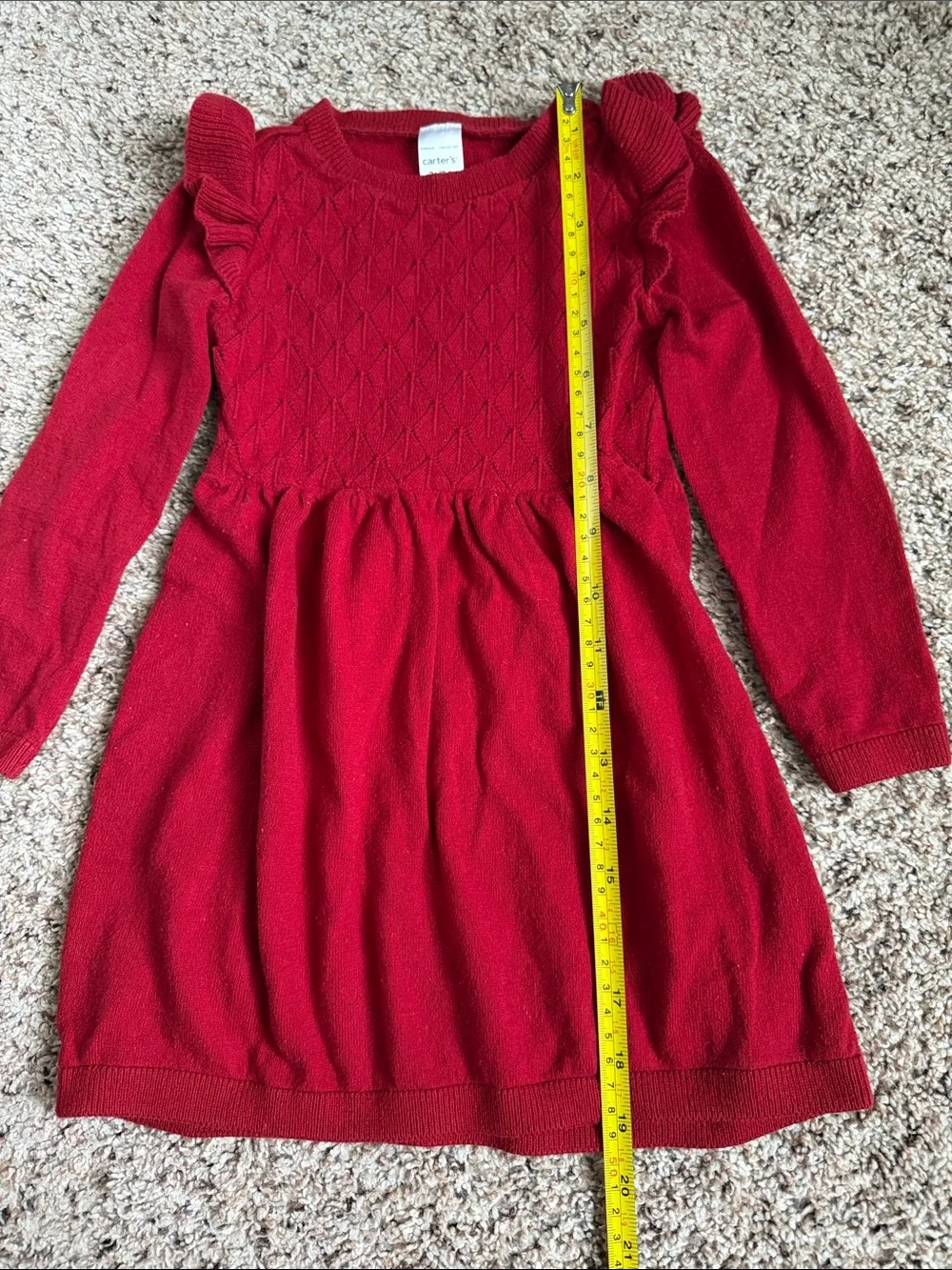CARTERS TODDLER GIRL LING SLEEVE KNIT SWEATER DRESS